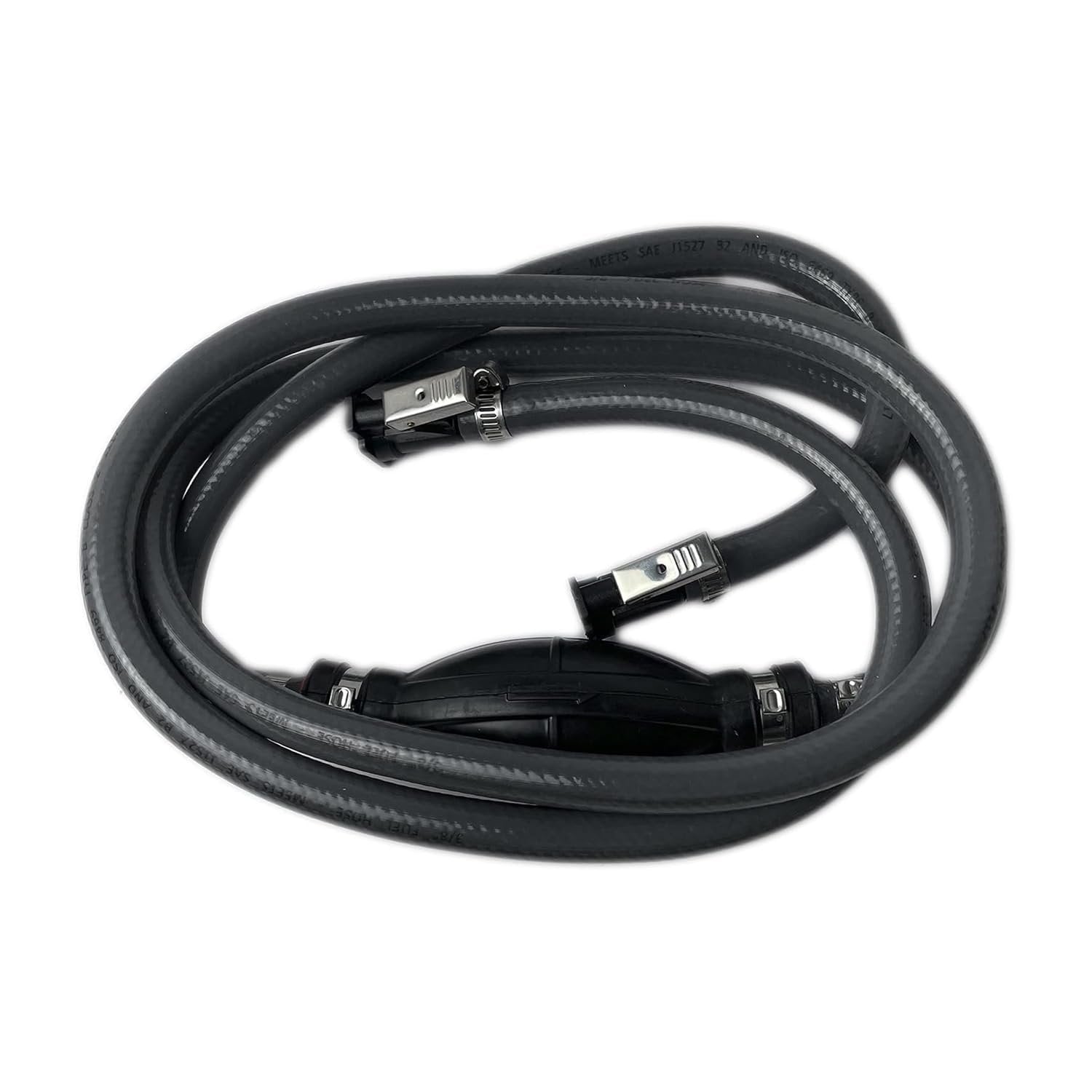 Marine City Boat Conjunto de línea de combustible resistente, línea/manguera de combustible fueraborda marina de nailon de 8.8 pies, diámetro interior de 3/8 pulgadas, diámetro exterior de 5/8 pulgadas para motor fueraborda