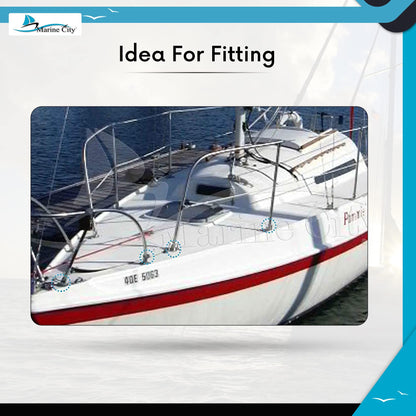 Marine City Heavy Duty Stainless Steel Boat Hand Railing Fittings - Rustproof