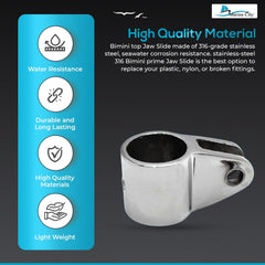 MARINE CITY 316 Stainless Steel Bimini Top Jaw Slide – 7/8” Round Tube (1 Pc)