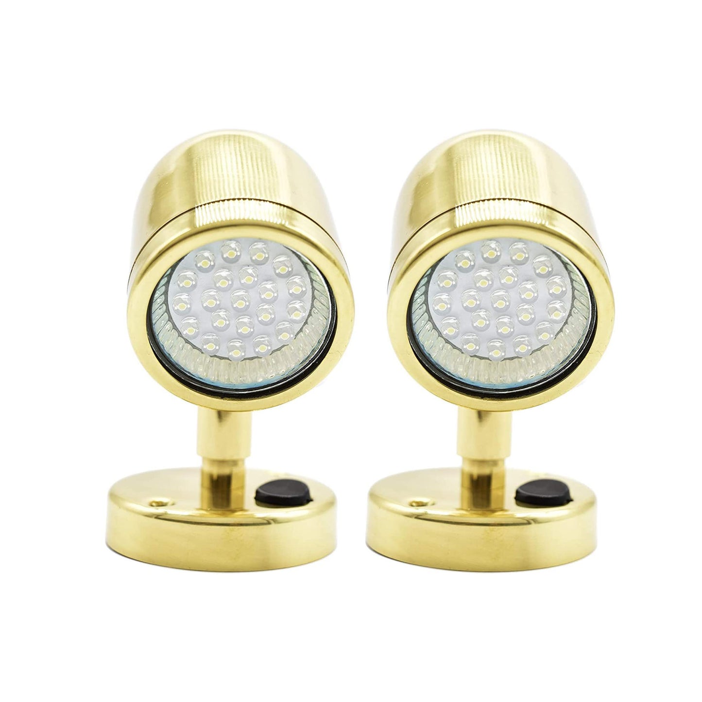 Marine City Brass Swivel Head Cabin Reading LED Light – Adjustable MR16-3W, 12V