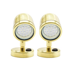 Marine City Brass Swivel Head Cabin Reading LED Light – Adjustable MR16-3W, 12V