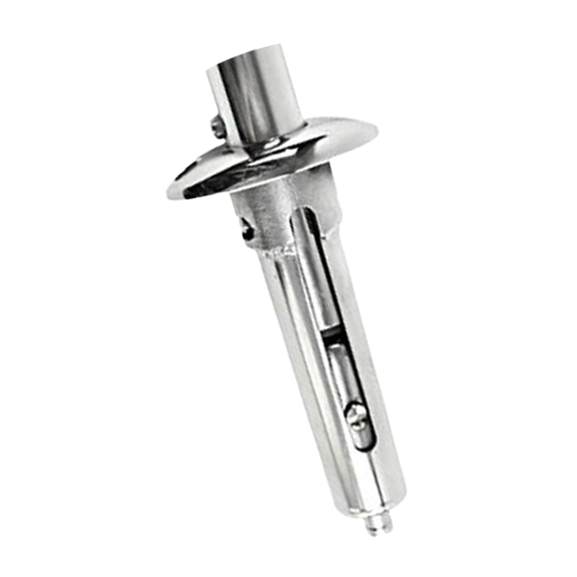 Marine City Enchufe de montaje empotrado con resorte de 90 grados de acero inoxidable para 7/8 pulgadas de diámetro. Polo