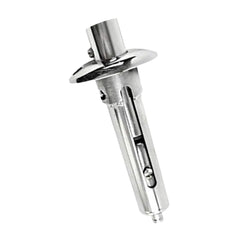 Marine City Enchufe de montaje empotrado con resorte de 90 grados de acero inoxidable para 7/8 pulgadas de diámetro. Polo