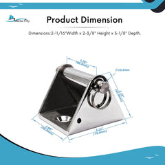 Marine City 316 Stainless Steel Anchor Chain Stopper - Fits 1/4