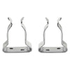 Marine City Un par de clips de almacenamiento de uso general de acero inoxidable/soportes de abrazadera de resorte de gancho (1-1/8" a 1-1/2")