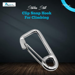 Marine City 316 Stainless Steel Carabiner Spring Snap Hook – 4 inches for Keys