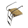 Marine City Stainless Steel 2-Step Swim Teak Platform Telescoping Boat Ladder