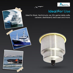 Marine City 304 Stainless Steel Cup Drink Holder with Center Drain – Durable