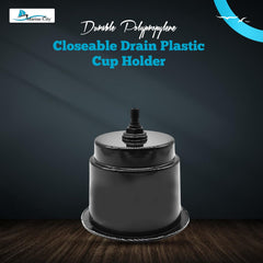 Marine City Closeable Drain Cup Holder – Flush Mount Polypropylene, Fits 30 oz