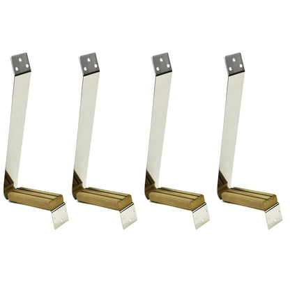 Peldaños de mástil de acero inoxidable/teca para velero Marine City