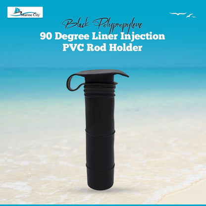 Marine City 90° Black Flush Mount Rod Holder – 6-7/8” Injection Molded PVC MARINE CITY