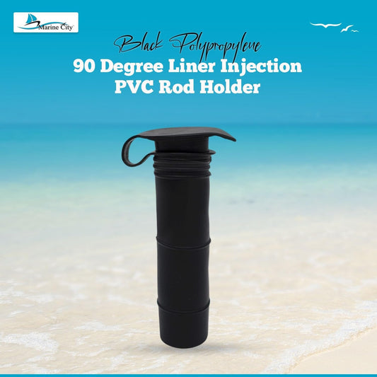 Marine City 90° Black Flush Mount Rod Holder – 6-7/8” Injection Molded PVC MARINE CITY