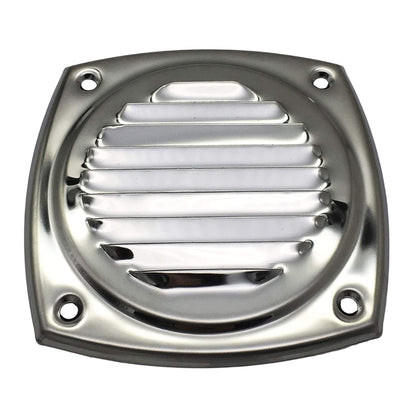 Marine City 4" Thru Louvered Vent, 304 Stainless Steel, Rust-Resistant, Polished Marine City