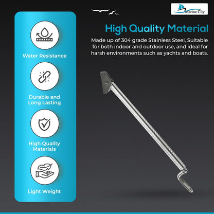 Marine City 8-1/4" Hatch Spring Adjuster–Stainless Steel, U-Bolt & L-Shape Plate Marine City
