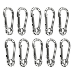 Marine City 316 Stainless-Steel 4” Carabiners/Clip Snap Hook with Ring for Sailing, Fishing, Hiking