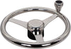 MARINE CITY 13-1/2" Marine Grade 316 Stainless Steel Sports Steering Wheel with Stainless Steel Knob
