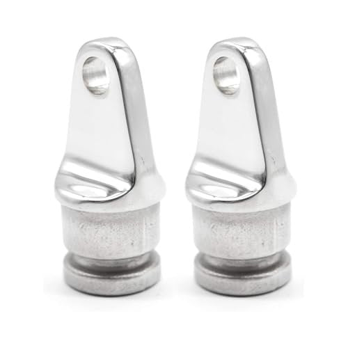 Marine City 316 Stainless Steel Bimini Top Round Inside Eye End (Pack of 2)