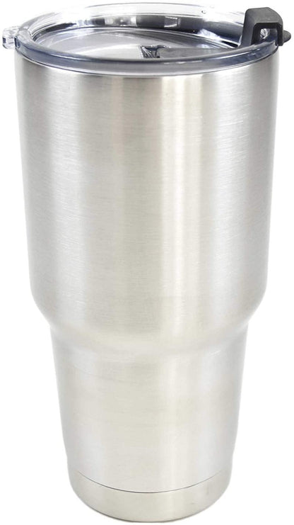 Marine City Sliver Stainless-Steel Double-wall Vacuum Insulated Tumbler/Mug - 30 oz. Keep Cold 24hrs&Hot 6hrs