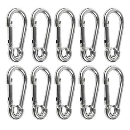 MARINE CITY 316 Mosquetones de acero inoxidable de 2-3/8 pulgadas/gancho de presión con anillo para escalada, pesca, senderismo