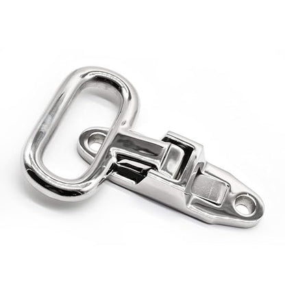 Marine City Escalón plegable de acero inoxidable 316 resistente para barcos, vehículos recreativos, remolques, caravanas (tamaño grande (5-1/2" × 4-1/2")) 