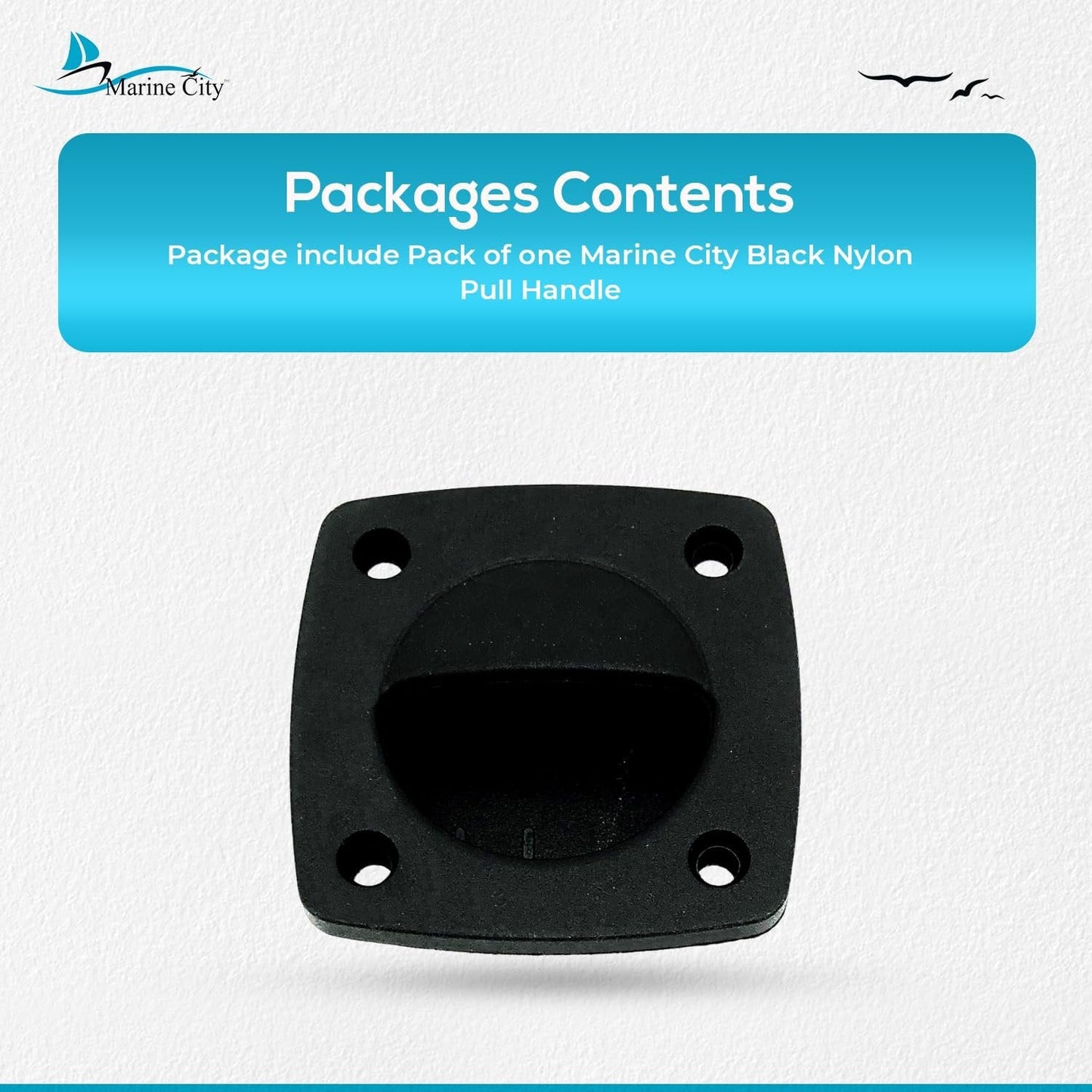 Marine City Black Nylon Pull Handle Durable, Corrosion-Resistant, Ergonomic Grip MARINE CITY