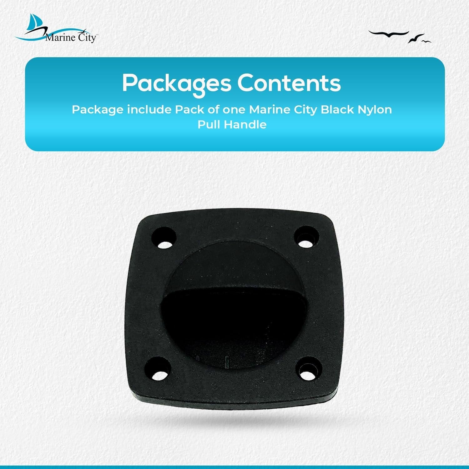 Marine City Black Nylon Pull Handle Durable, Corrosion-Resistant, Ergonomic Grip MARINE CITY