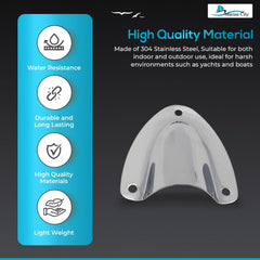 Marine City Midget Clam Shell Vent Wire Cable Cover – 304 Stainless Steel