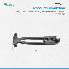 Marine City Boat Strap Boarding Latch Band – Black Silica Rubber, Bungee Rope