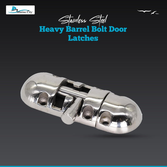 MARINE CITY Heavy Barrel Bolt Door Latch 316 Stainless Steel, 3.4 × 1-1/4 Inches