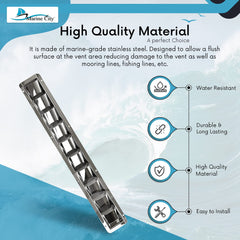 Marine City 10-Slot Louvered Vent – 304 Grade Stainless Steel, Easy Installation