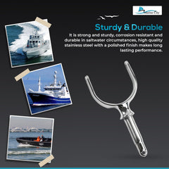 Marine City Shaft Rowlock/Oarlock – 316 Stainless Steel, Heavy Duty (Pack of 2)