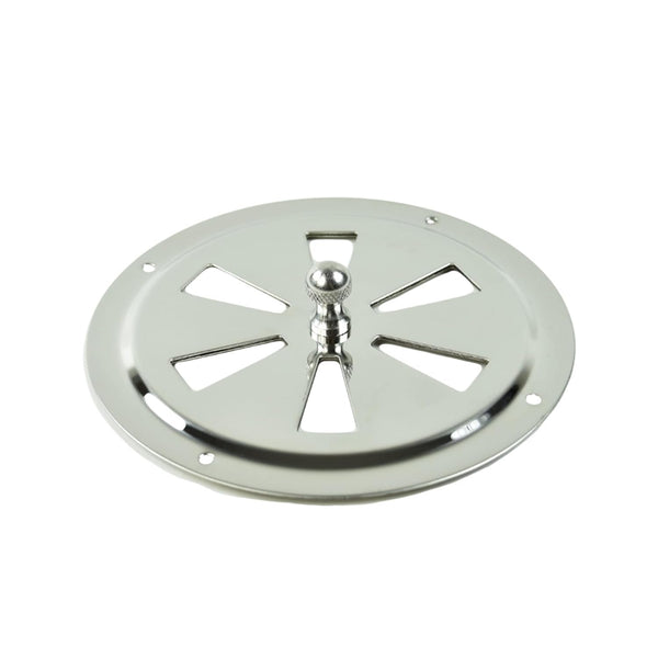 Marine City 6 Inch Stainless Steel Round Butterfly Vent with Center Knob