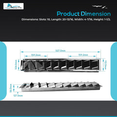 Marine City 10 Slot Louvered Vent – 304 Grade Stainless Steel, Mirror Finish