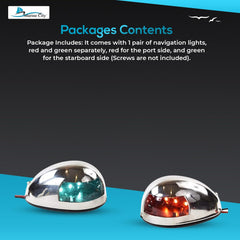 Marine City LED Navigation Side Lights – Stainless Steel, Waterproof & Corrosion
