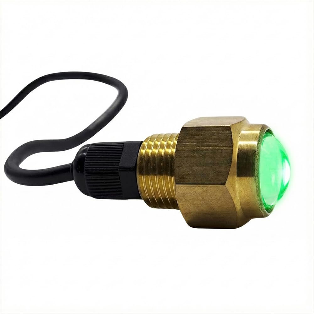 Marine City Brass Drain Multicolor LED Light – Underwater & Corrosion-Resistant