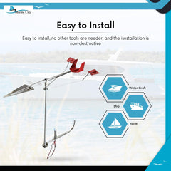 Marine City 304 Stainless Steel Wind Direction Indicator Light – LED Holder