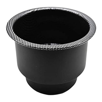 Marine City Black Carbon Fiber Print Stainless Steel Cup Drink Holder MARINE CITY