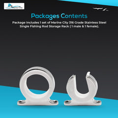 Marine City Stainless Steel Fishing Rod Storage Rack – Durable, Easy to Install