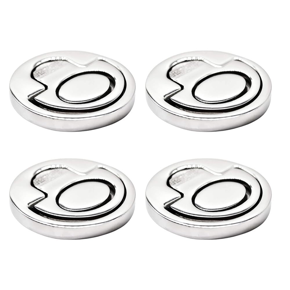 Marine City 316 Stainless Steel Round Spring-Loaded Flush Lifting Ring (4 Pcs) Marine City Hardware