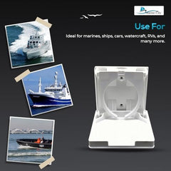 Marine City White Adjustable Folding Cup Holder – ABS Plastic, 2-5/8” to 3-1/2”