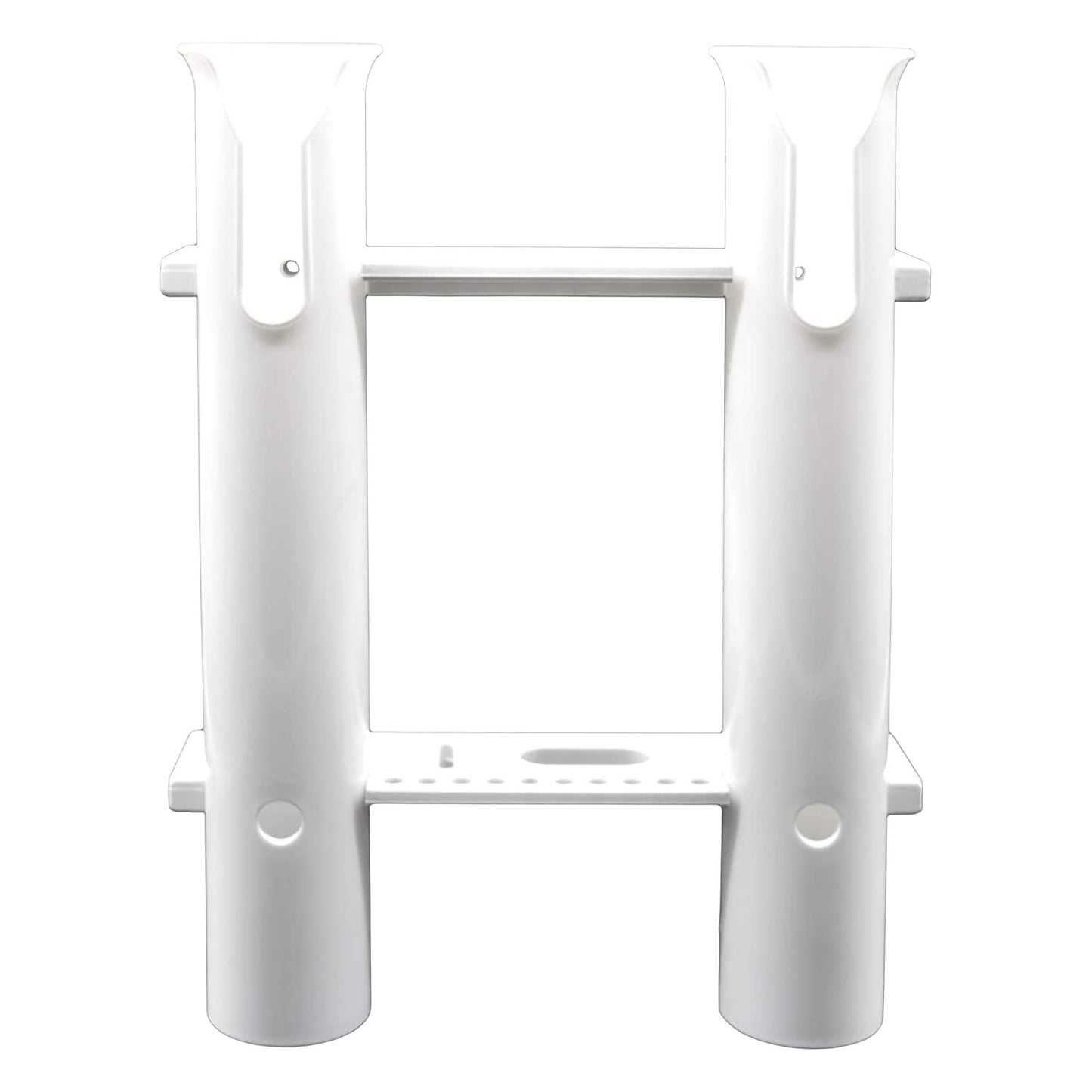Marine City White Plastic Flush Mount Fishing Rod Holder Rack – 3 Link, 12” Tube