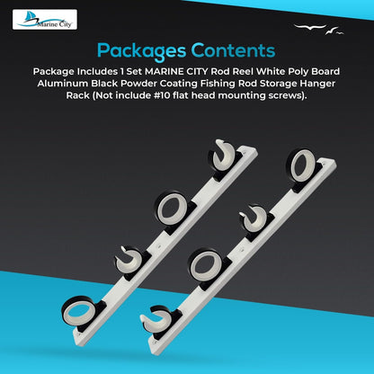 Marine City 4-Rod Reel Fishing Rod Storage Hanger Rack – Aluminum Marine City