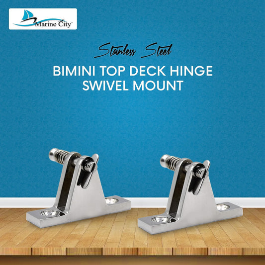 MARINE CITY Stainless Steel Swivel Bimini Top Hinges with Removable Pin (2Pcs) Marine City