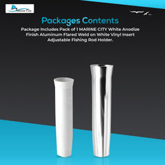 Marine City Adjustable Fishing Rod Holder – Anodized Aluminum with Vinyl Insert