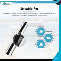 Marine City Stainless Steel Heavy-Duty Clamp-On Adjustable Fishing Rod Holder