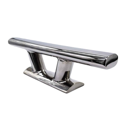 Marine City Taco de amarre elegante de acero inoxidable 316 resistente de 12 pulgadas con base curva para barco marino, caravana, automóvil, remolque, vela