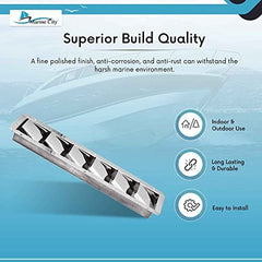 Marine City 6-Slot Louvered Vent – Stainless Steel, Corrosion-Resistant