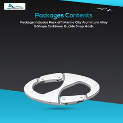 Marine City Aluminum Alloy 8-Shape Carabiner/Buckle Snap Clip Hook for Outdoor