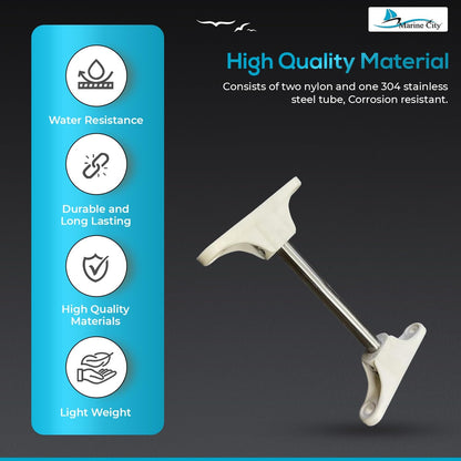 Marine City Adjustable Stand-off Extension, Stainless Steel Tube with Nylon Base MARINE CITY