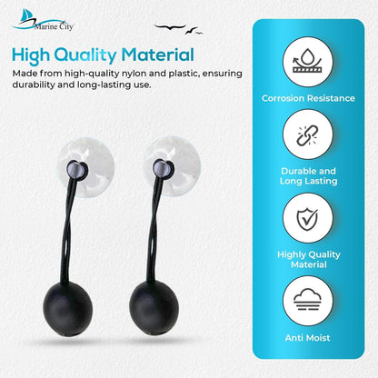 Marine City Bungee Cord Suction Cup Boat Cover Tie Downs – 1.38 Inches (4 Pcs) MARINE CITY